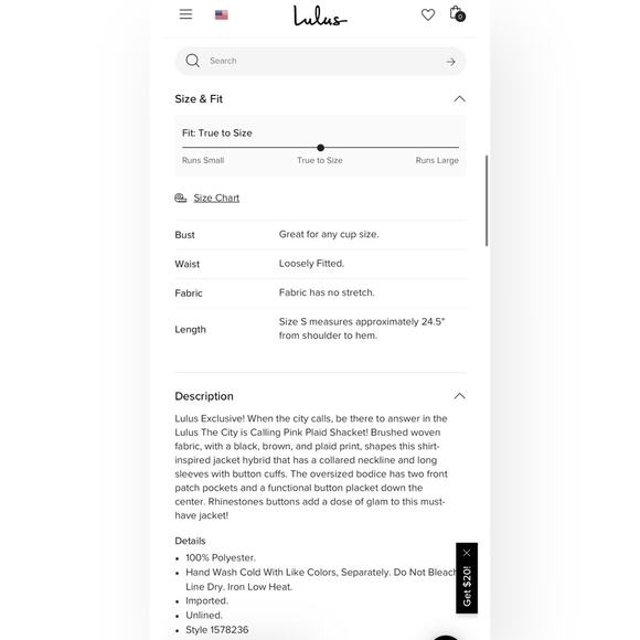 LULUS The City is Calling Plaid Pink Shacket Lagenlook Relaxed Coquette Cozy - Picture 4 of 16